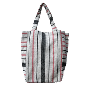 Pink Stripes Cotton Beach Tote