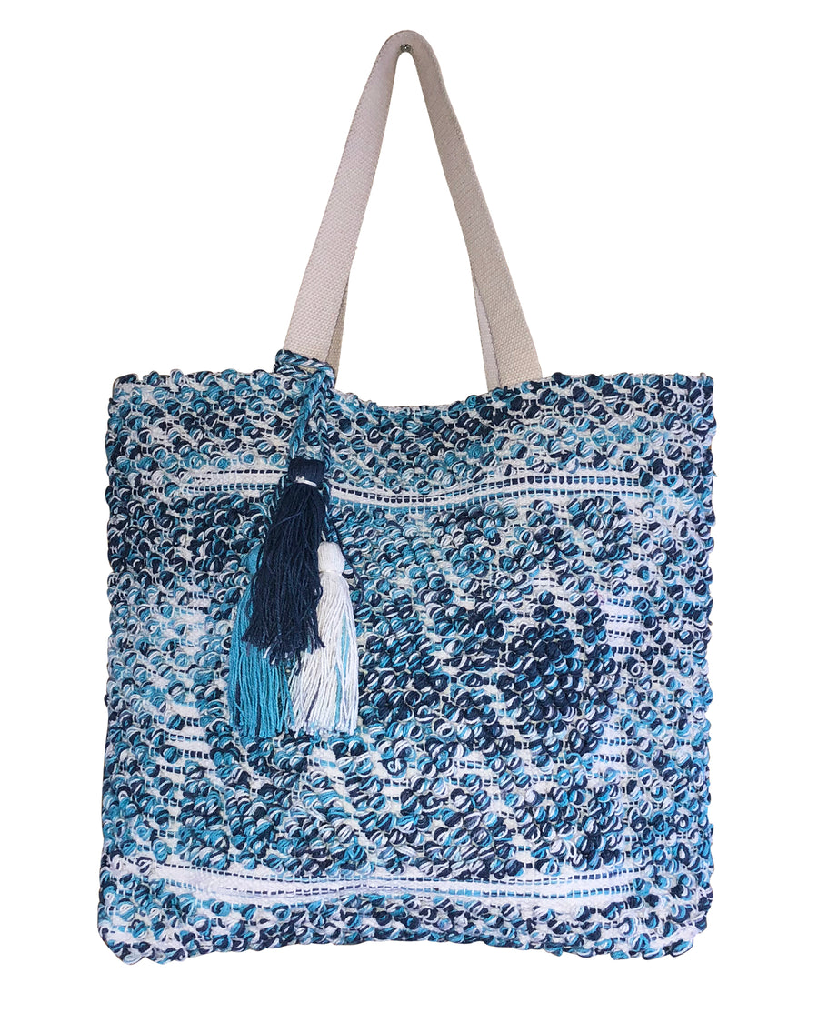 Turquoise Tapestry Tote Bag