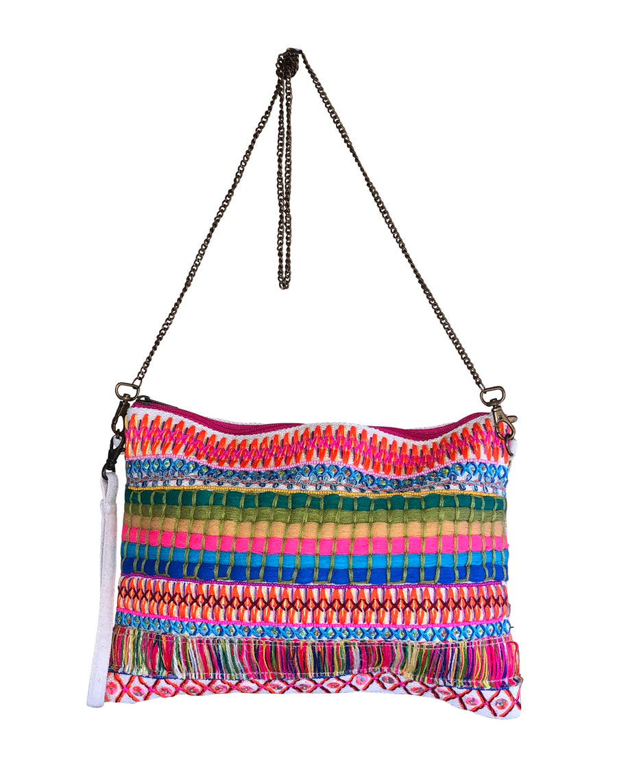Vibrant Rainbow Stripes Crossbody