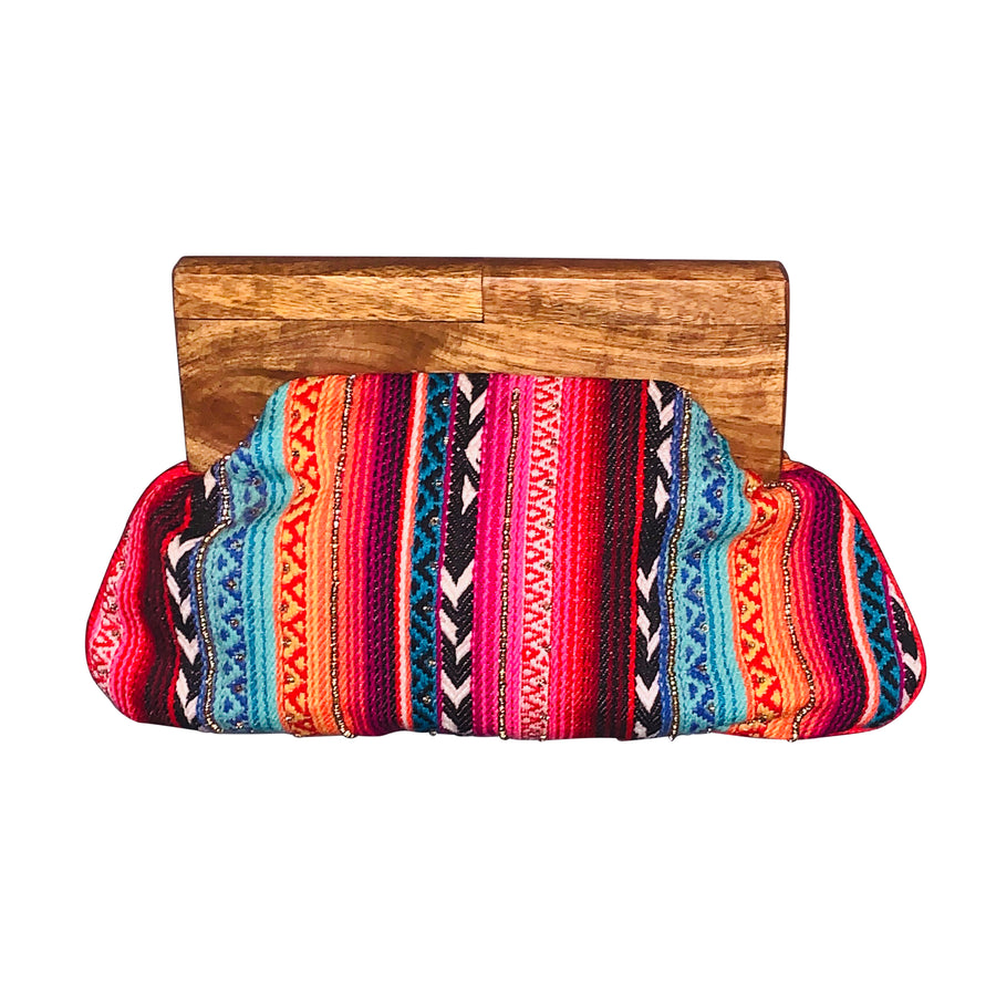 Louie Striped Clutch