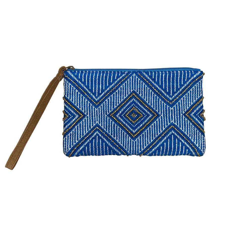 Turquoise Beaded Wristlet
