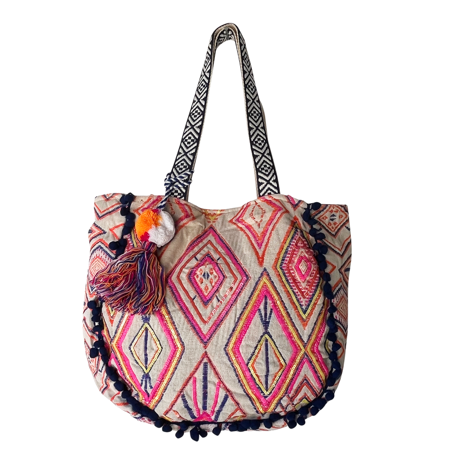Vibrant Summer Diamonds Tote Bag