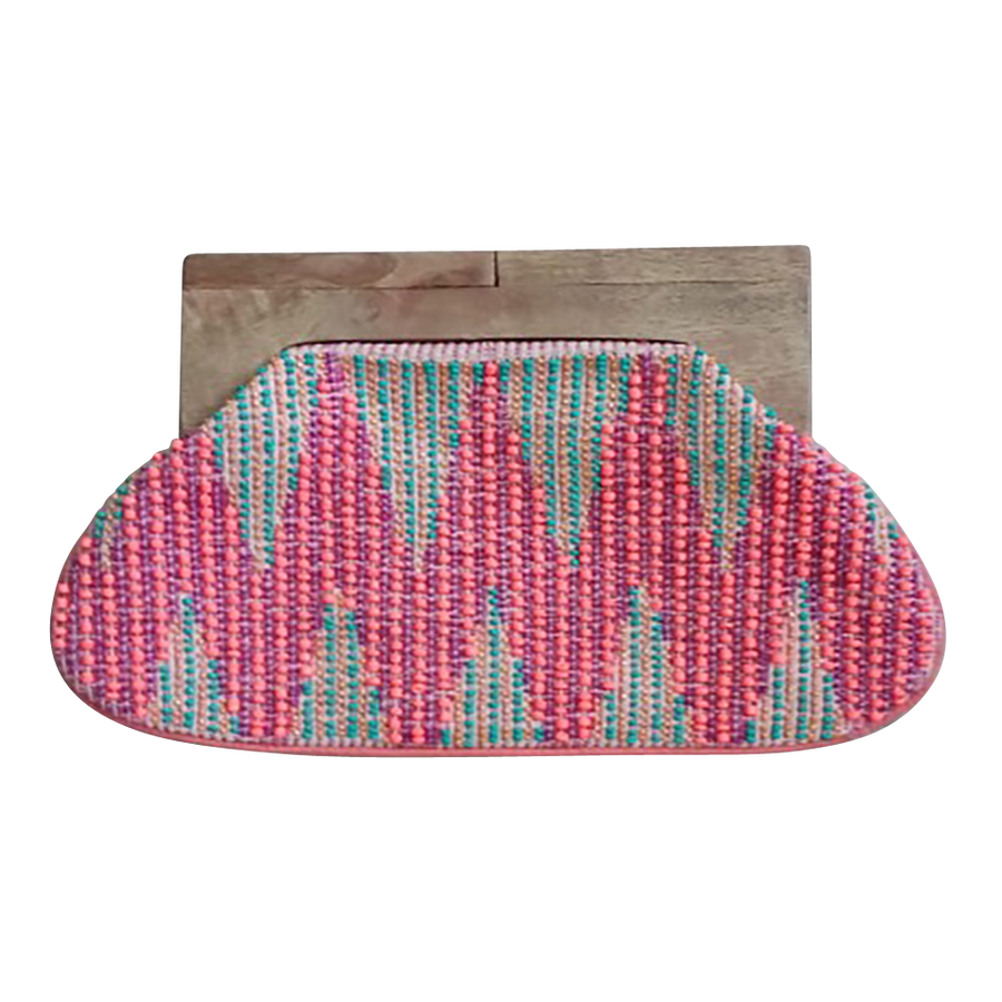 Beaded Zig Zag Clutch