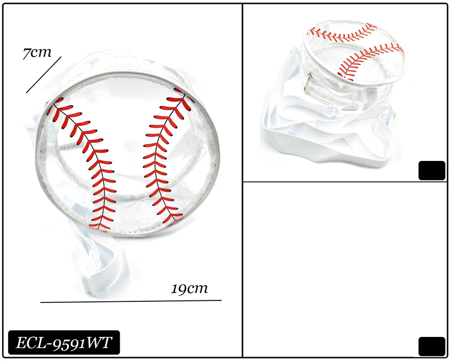 Baseball Crossbody White