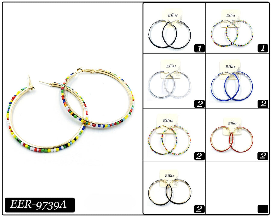 Beaded Hoop Earring