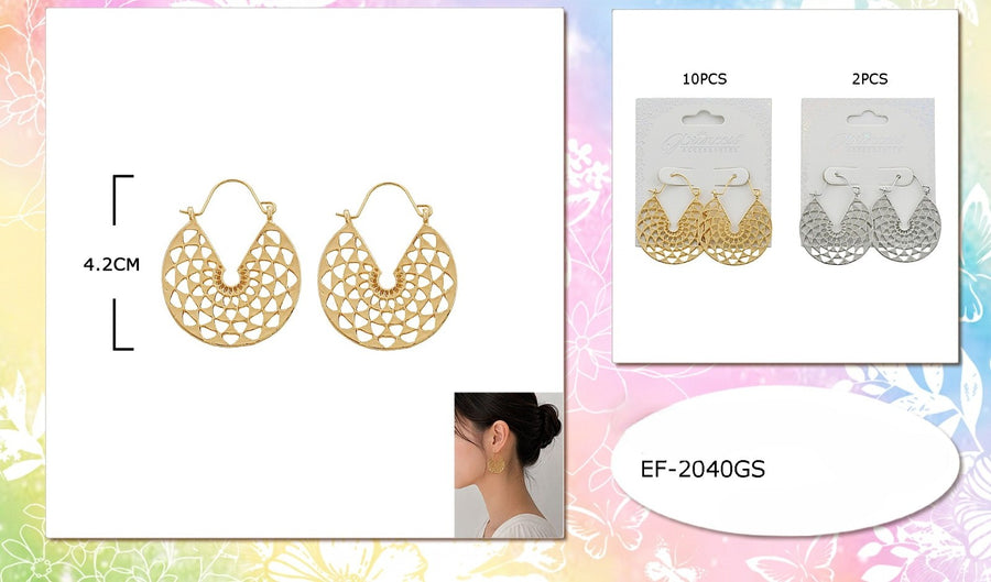 Medallion Hoop Earrings