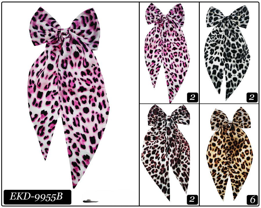 Leopard Print Bow Hair Clip