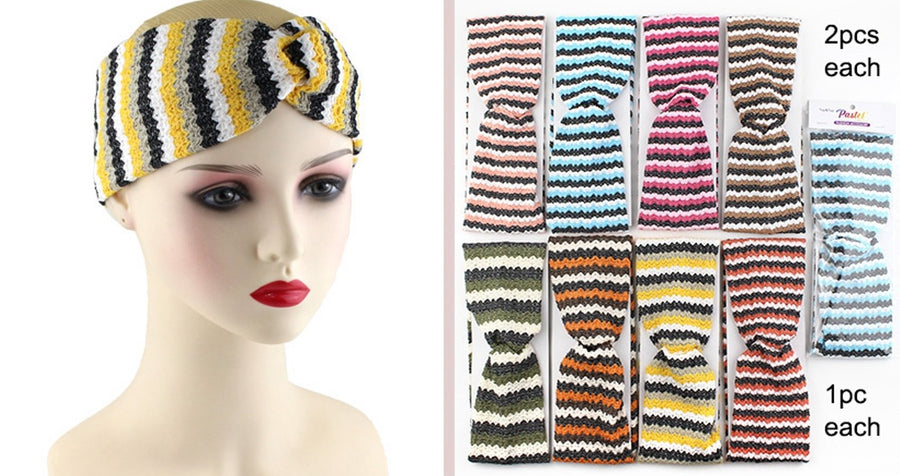 Striped knot Headband