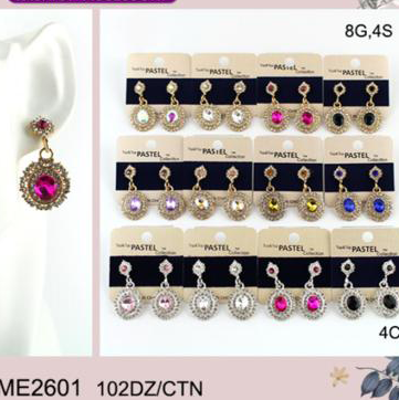 Round Gem Sparkle Earrings