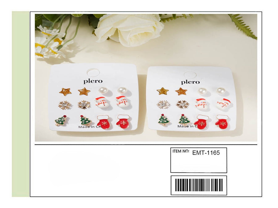 Santa, Mittins, Tree and Snowflake Holiday Earring Set