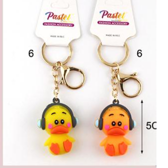 Ducks with Headphones Keychains