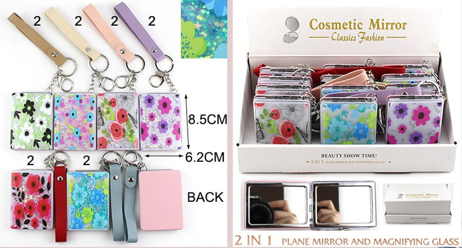Cosmetic mirror  Floral