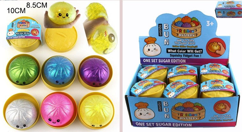 Rainbow Mystery Squishy Bun Metlic Sugar Edition