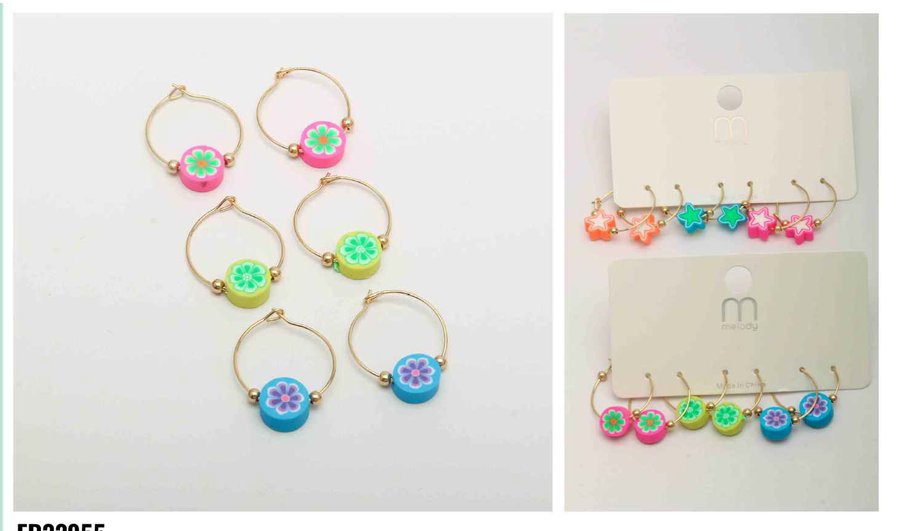 Bright Dangle Flower and Star Earrings