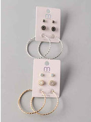 Shimmer Cut Hoop Mix Fruit Earring Set