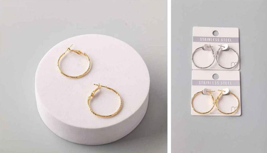 Gold and Silver Hoop Earrings