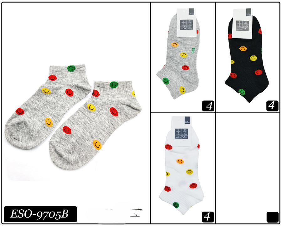 Smiley Face Ankle Socks