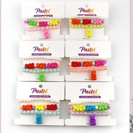 Kids Stretch Bracelet with Bear Charm
