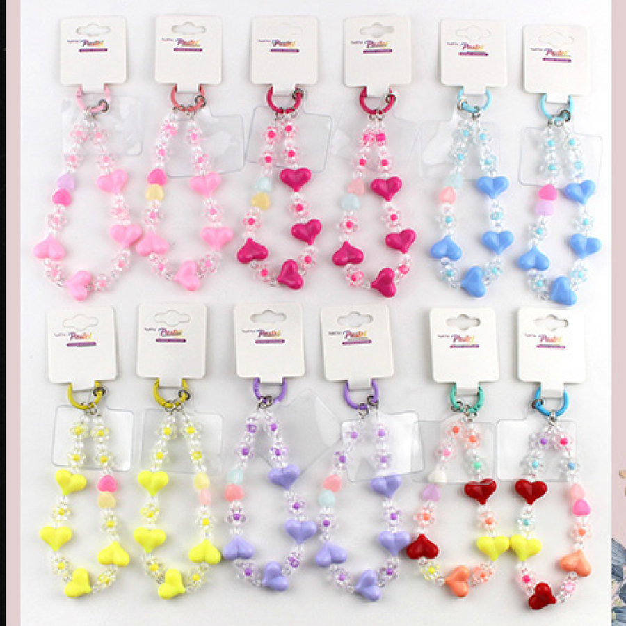 Cell Phone Charm with Hearts