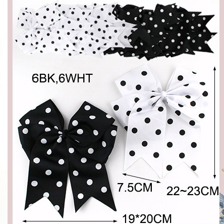 Black White Polkadot Bows