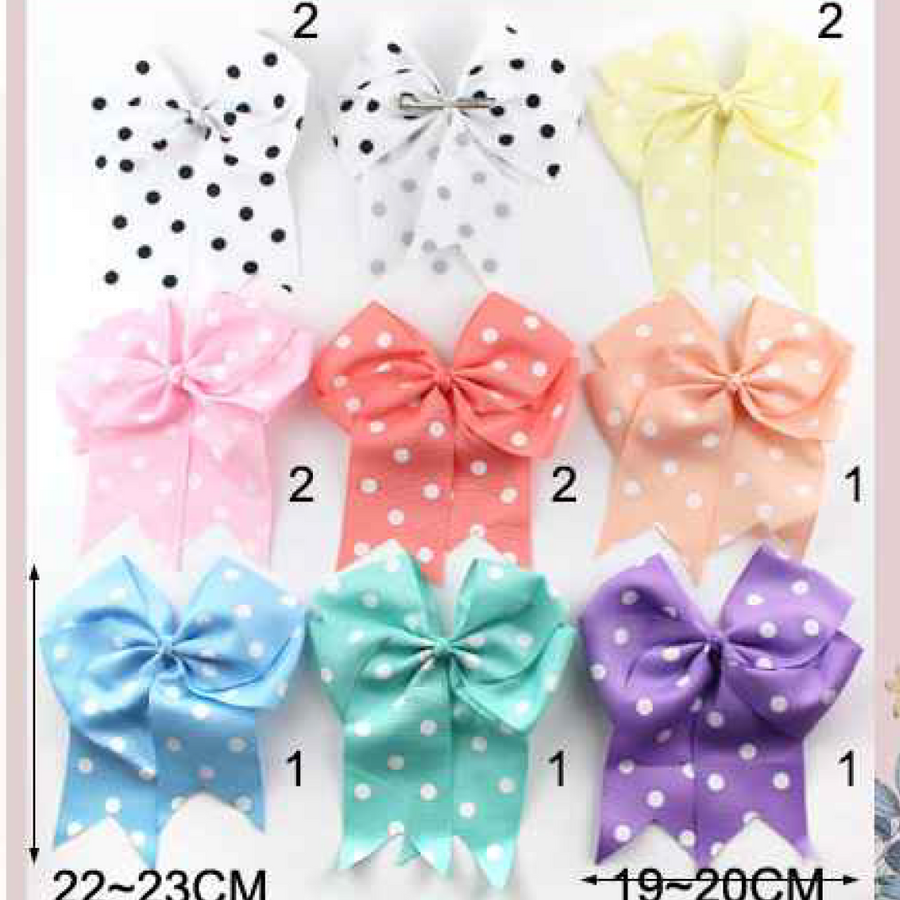 Pastel Polkadot Bows Large
