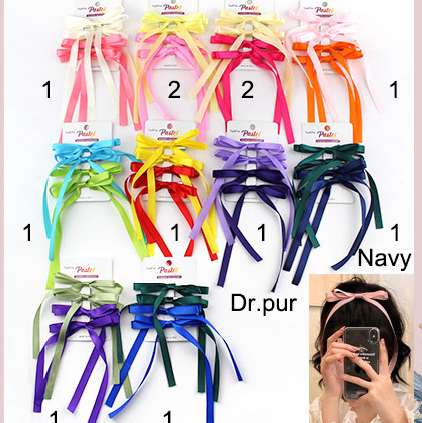 Tiny Bows Thin Long Assorted