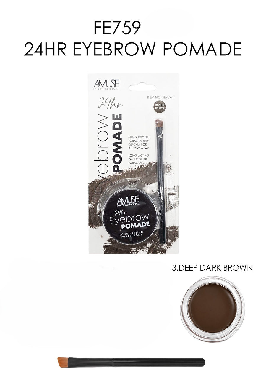 24 HR Eyebrow Pomade (Deep Dark Brown)