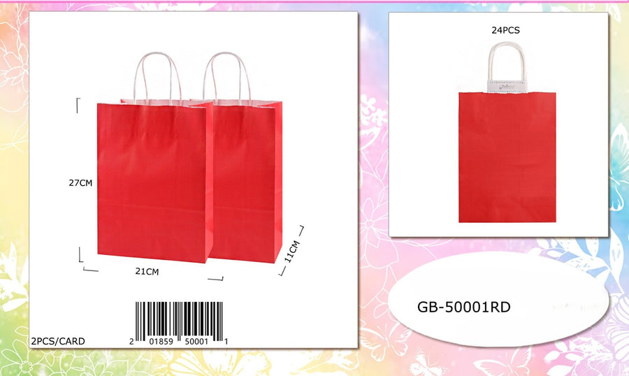 Solid Red Gift Bags