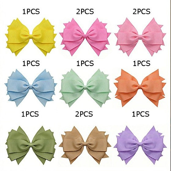 Assorted mini hair bows Pastel
