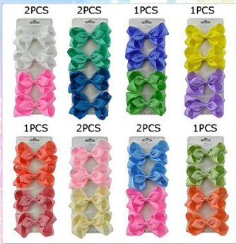 Bows, 4 per Card, Assorted Colors