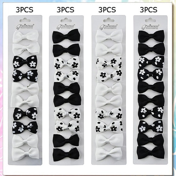 Small Black and White Bow Sets