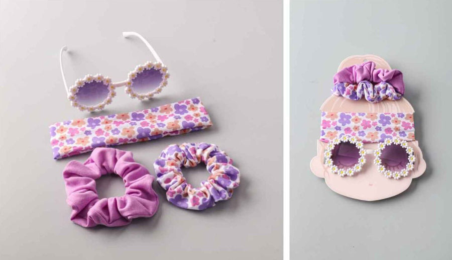 Daisy Mix Hair Sunglasses Set