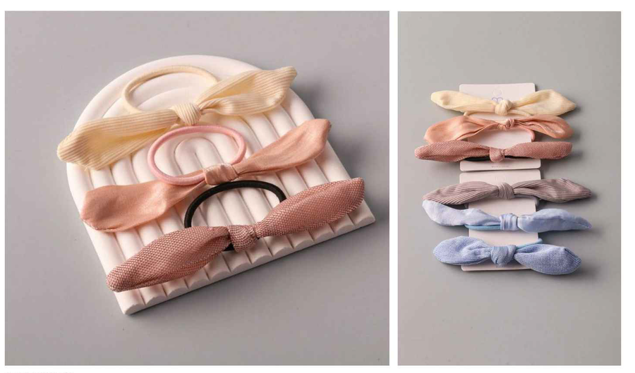 Pastel Bow Ponytail Holders