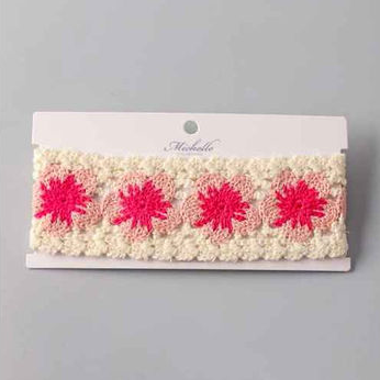 Crochet Floral Scalloped Tied Headwrap