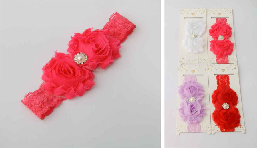 Fluffy Children's Bow headband stretchy