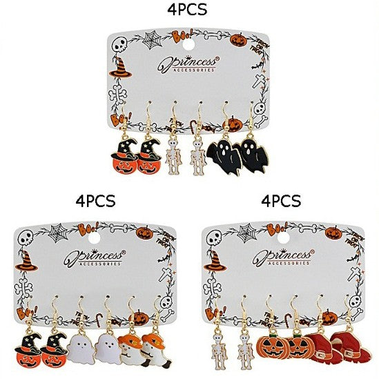 Assorted Enamel Halloween Dangle Earrings
