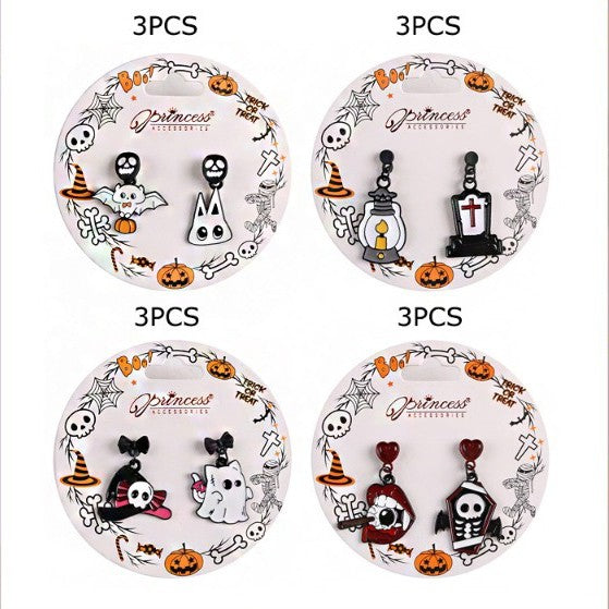 Assorted Enamel Halloween Earrings