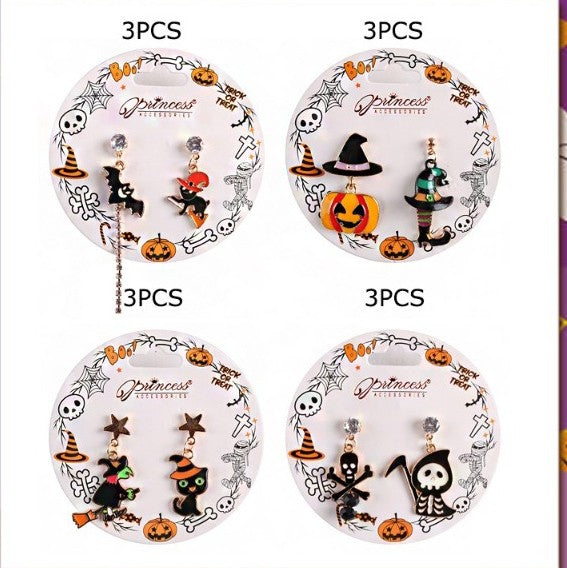 Assorted Enamel Halloween Earrings Style 2