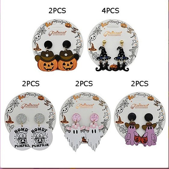 Assorted Cowboy Halloween Danagle Earrings