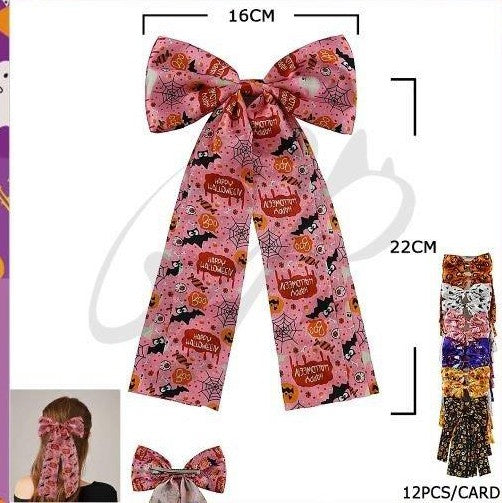 Halloween Print Hair Bow