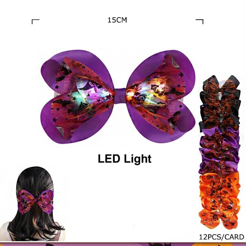 Light up Halloween Hair Bow