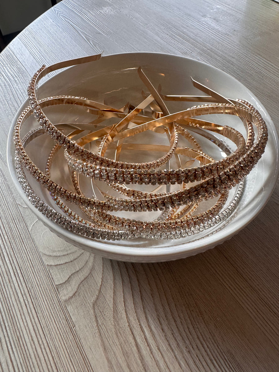 Rhinestone Headband Set of 12