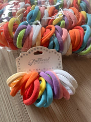 Rainbow Soft Hair Ties 16 per card