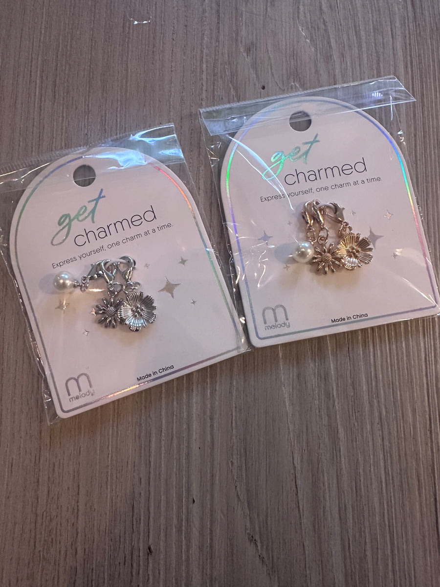 Charms - Flower Charms Gold and Silver