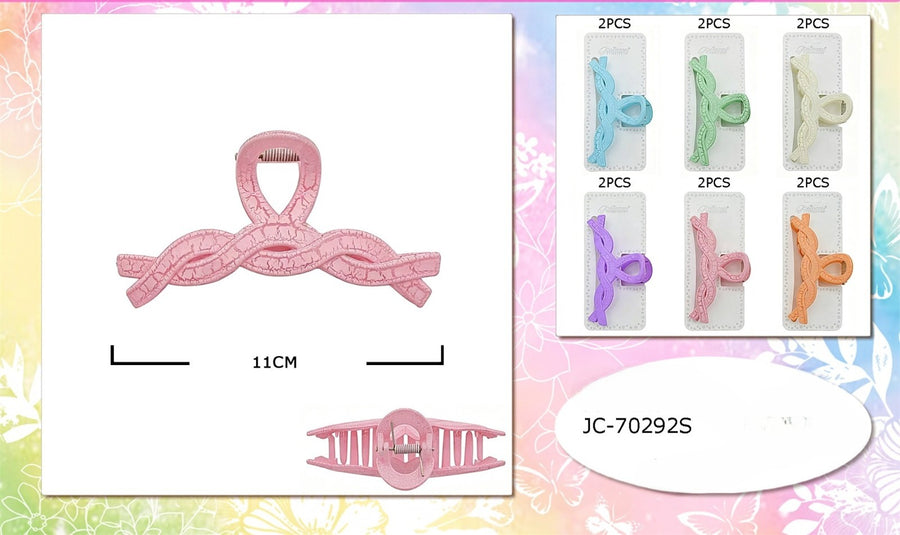 Pastel Crackled Twist Claw Clip