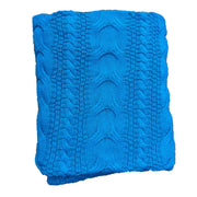 Cableknit Cotton Blanket, Assorted Colors