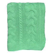 Cableknit Cotton Blanket, Assorted Colors