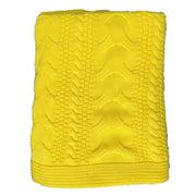 Cableknit Cotton Blanket, Assorted Colors