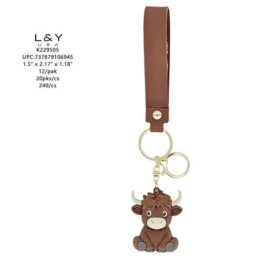 Highland Cow Keychain
