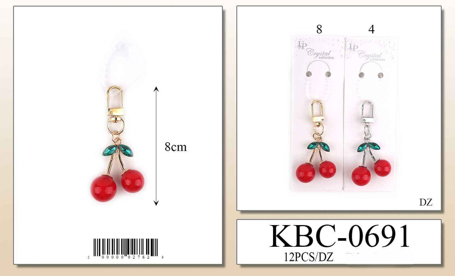 Crystal Collection Cherry Keychain